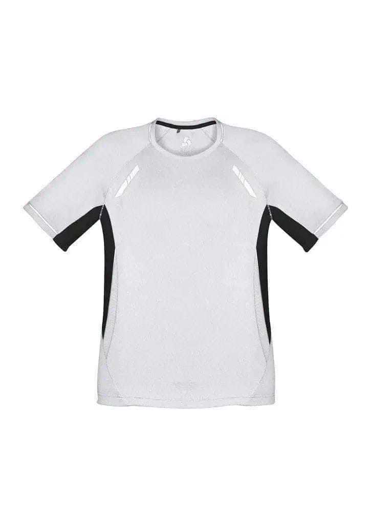 Biz Collection Men’s Renegade Tee T701MS in White/Black/Silver